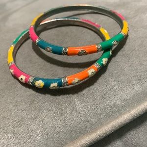 Set of 2 colorful bangles